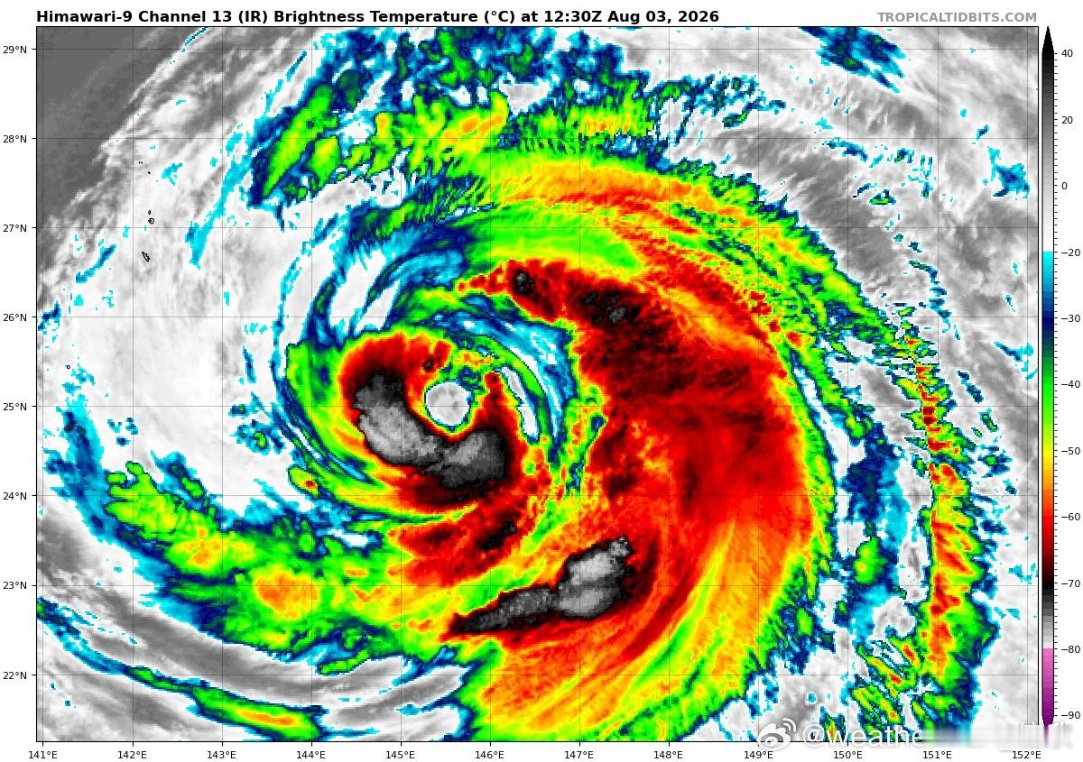 台风白海豚  今天白海豚因为干空气卷入，强度不断下滑，20时降至45米/秒（14