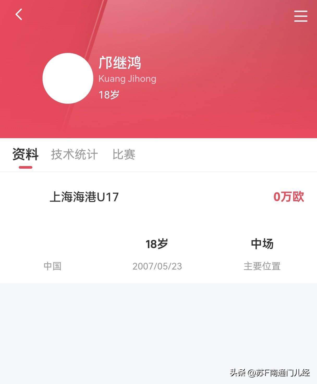 本以为昨天和南通打热身赛的上海海港梯队是随便凑数的，结果比赛名单一出来，是B队队