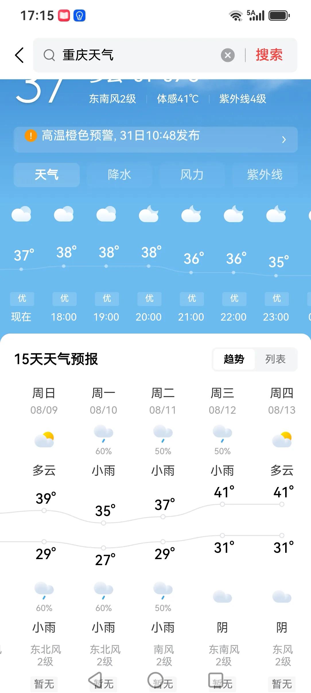 重庆这几天都是高温天气，最低温度有时比成都的最高温度还高。这段时间了也可以到昭通