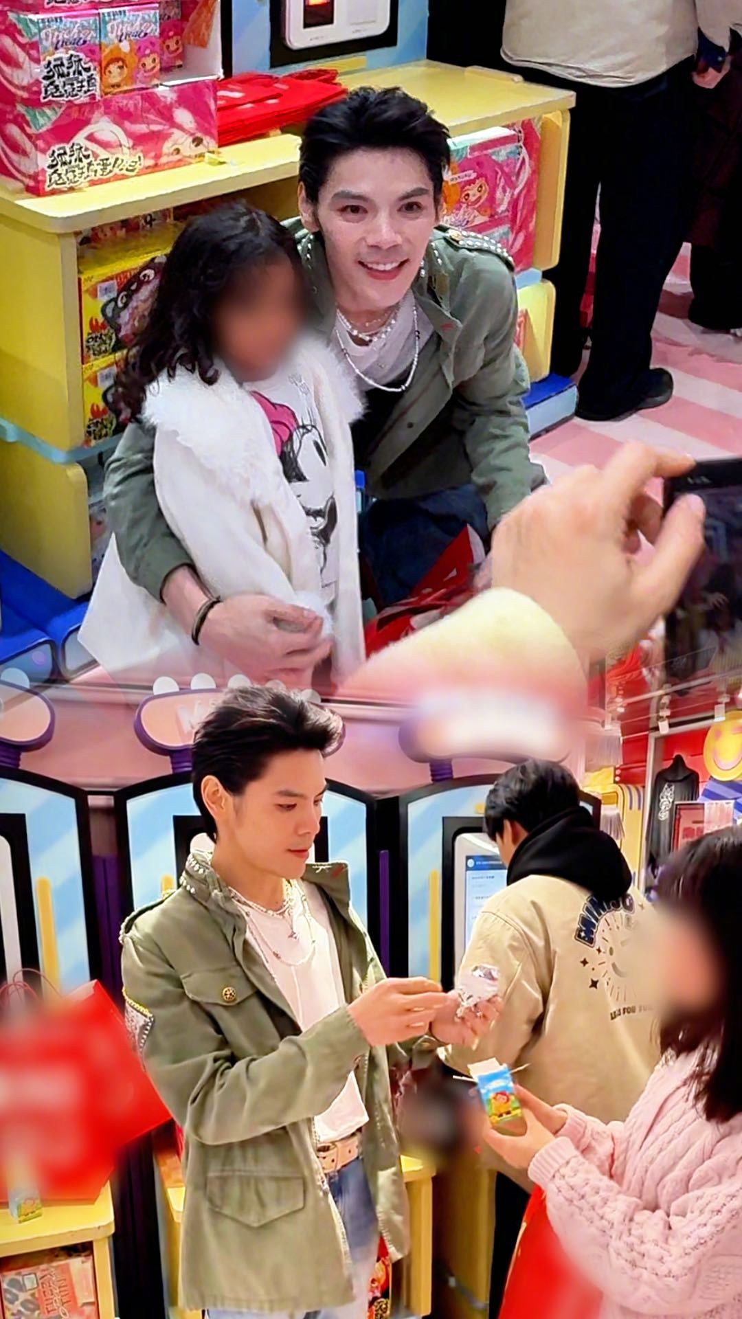 向佐为郭碧婷买了个巨型猪公仔哇网友偶遇向佐购物，热情合照，问了才得知，向佐抱着的