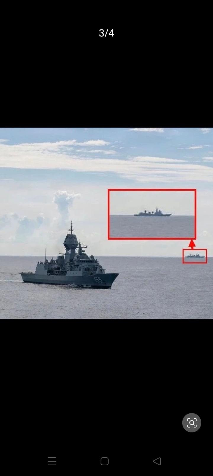 只有无计可施才会频亮肌肉，美国拉拢几个小弟晃街徒受其辱。
一艘几十年舰龄的菲茨杰