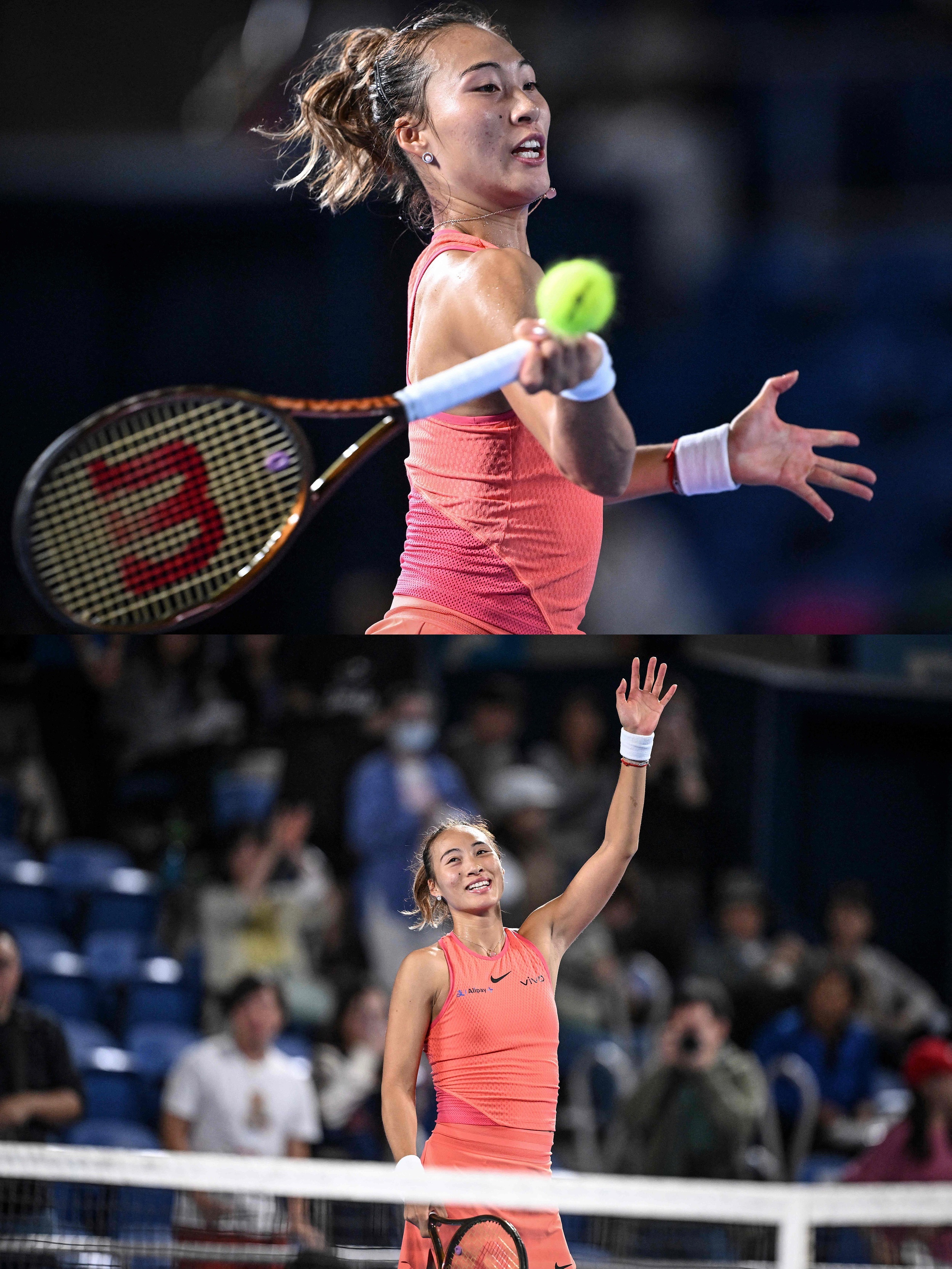 精彩的第一盘，尤其是抢七中，郑钦文用节奏的变化和耐心的防守占得先机。下雨后关闭顶