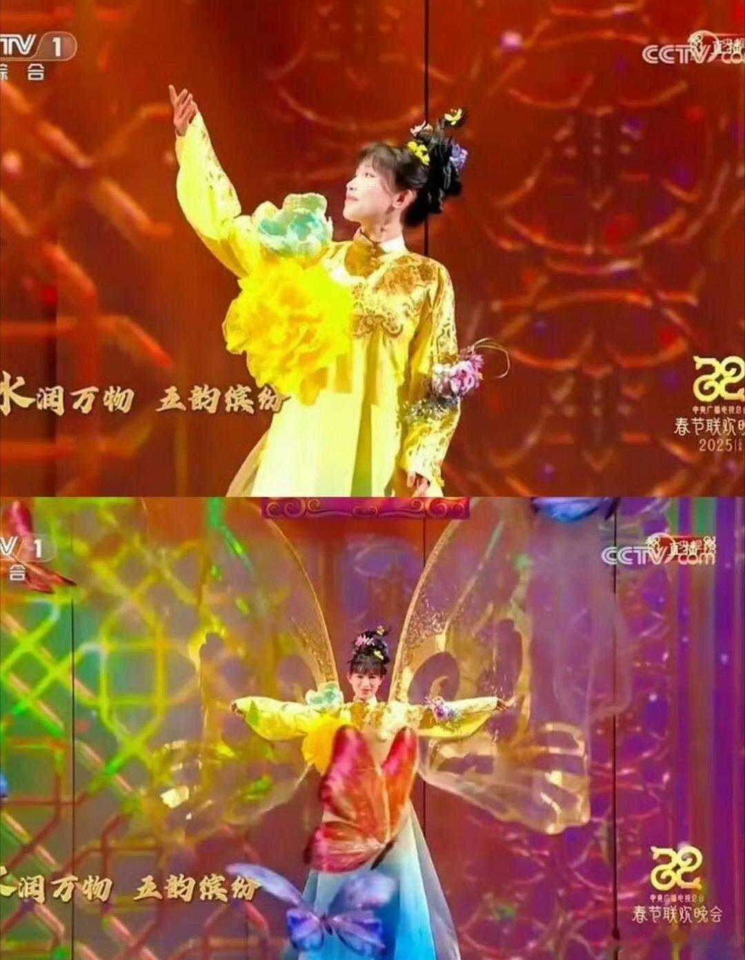 李子柒春晚战袍人工吊染6小时 李子柒的春晚战袍融合了十三项非遗技艺，可惜只出现一