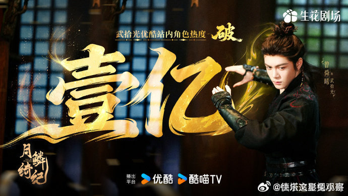 曾舜晞月鳞绮纪有效剧播破碎感与少年感兼具，曾舜晞演绎的武拾光凭独特质感，在古偶中