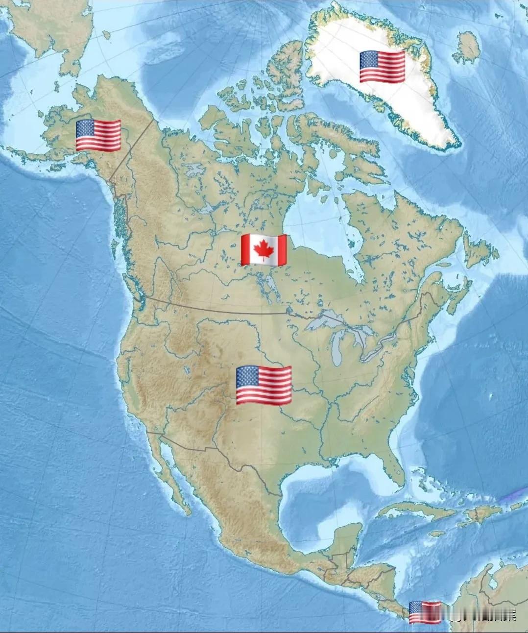 美国如果真的拿下格陵兰岛，世界局势会如何变化？
从地图上看，最紧张的应该是加拿大
