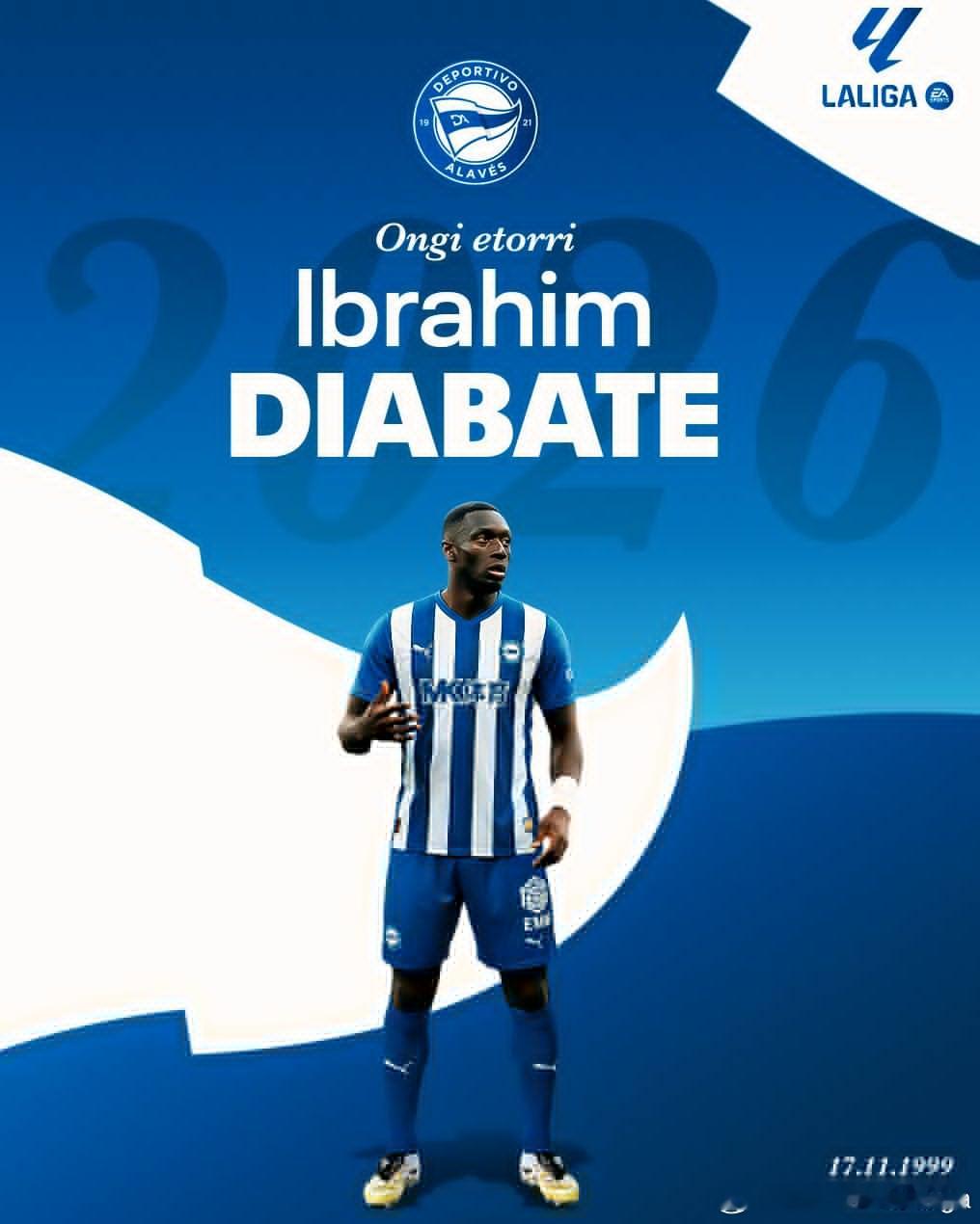 【签约】阿拉维斯冬窗第三签：迪亚巴特迪亚巴特（Ibrahim Diabate），