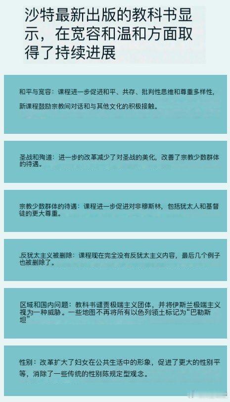 沙特从教材中删去部分反以内容沙特教材淡化反以色列叙事别再鼓吹伊朗和沙特建交、情报
