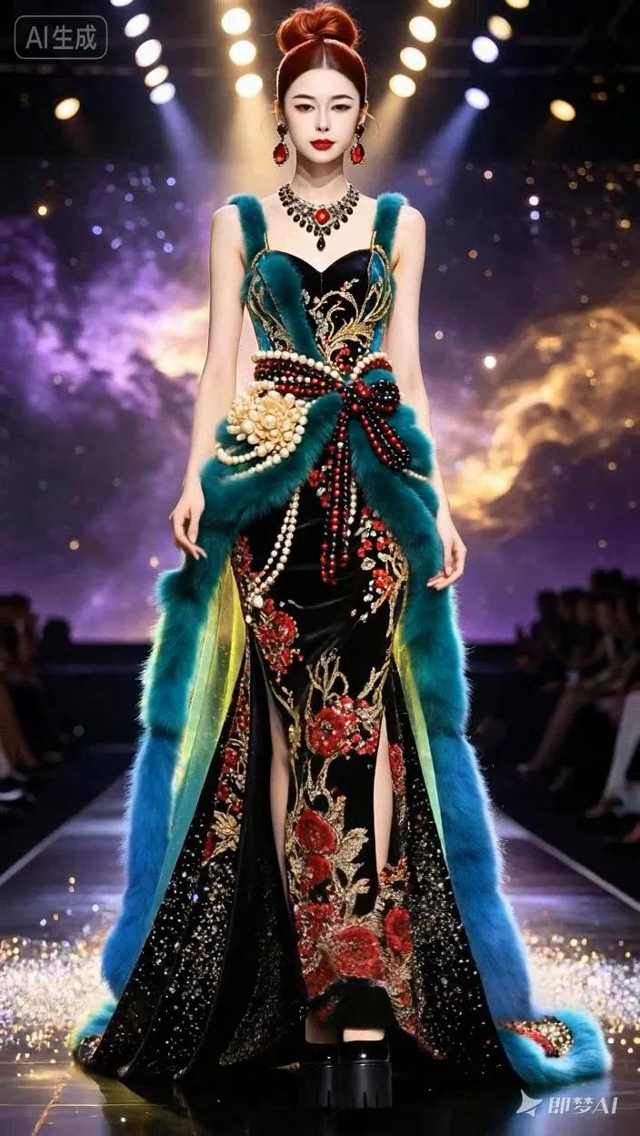 七绝●时尚服装/古韵    

闪烁灯光亮舞台，
流星健步向前来。
千娇百媚舒风