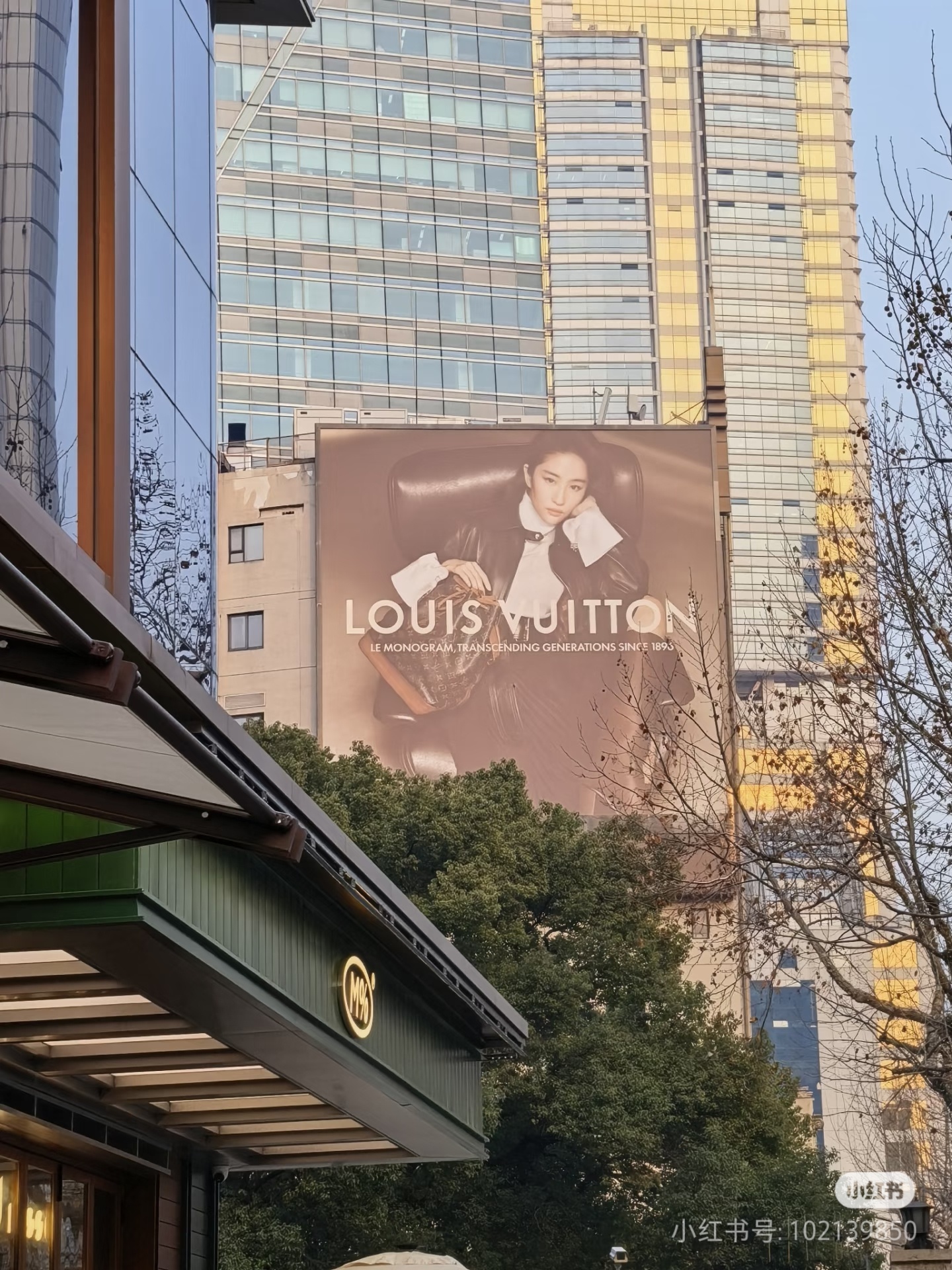 新视角，早上好，四层楼高的刘亦菲 LV Monogram130周年硬广/地广