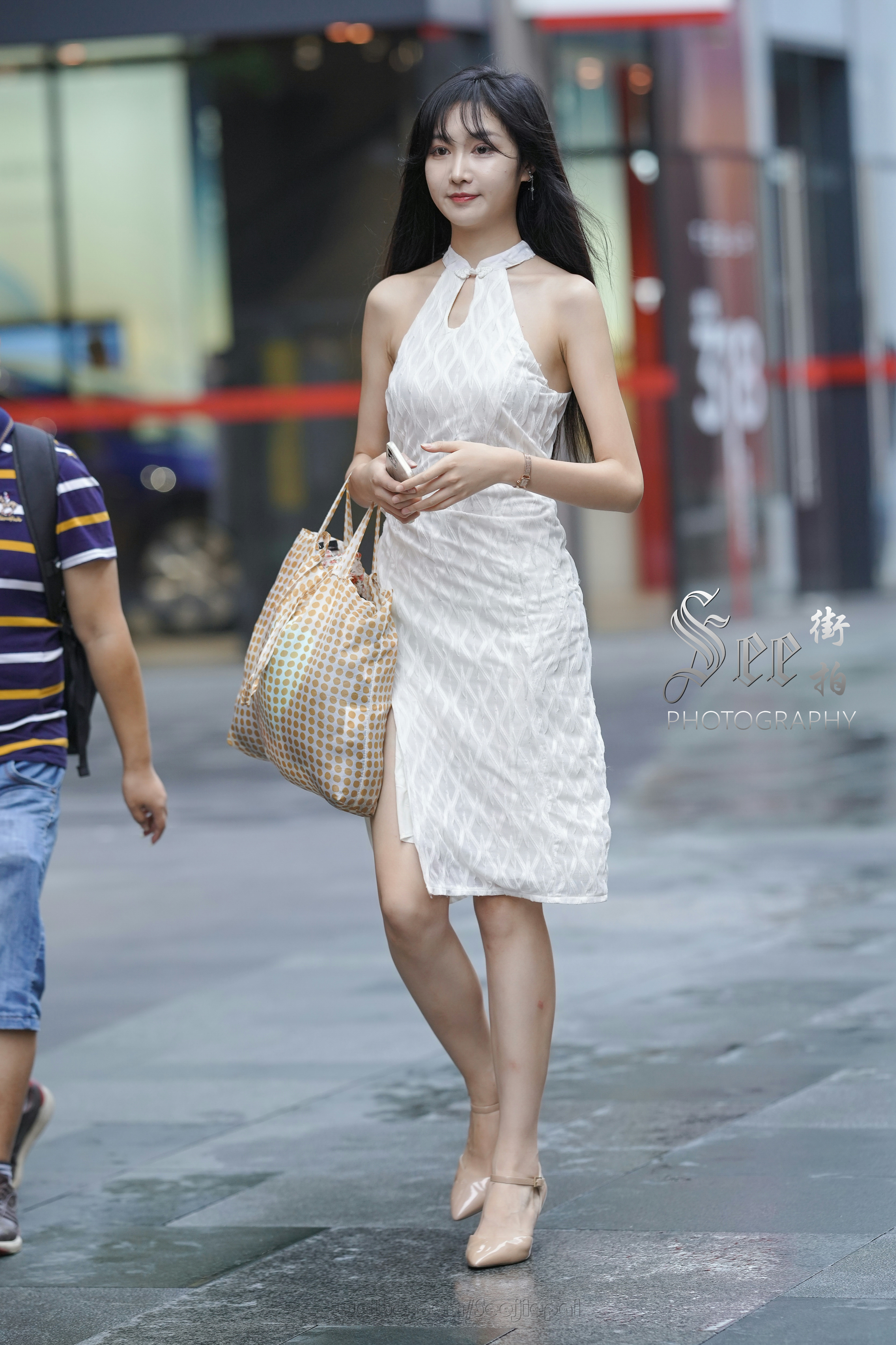 复古白裙气质美丽~~ ​​​