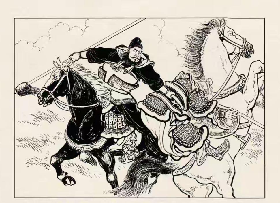 三国演义连环画：这员大将是谁？与张飞大战了十余合，就被生擒活捉了！

这位大将身