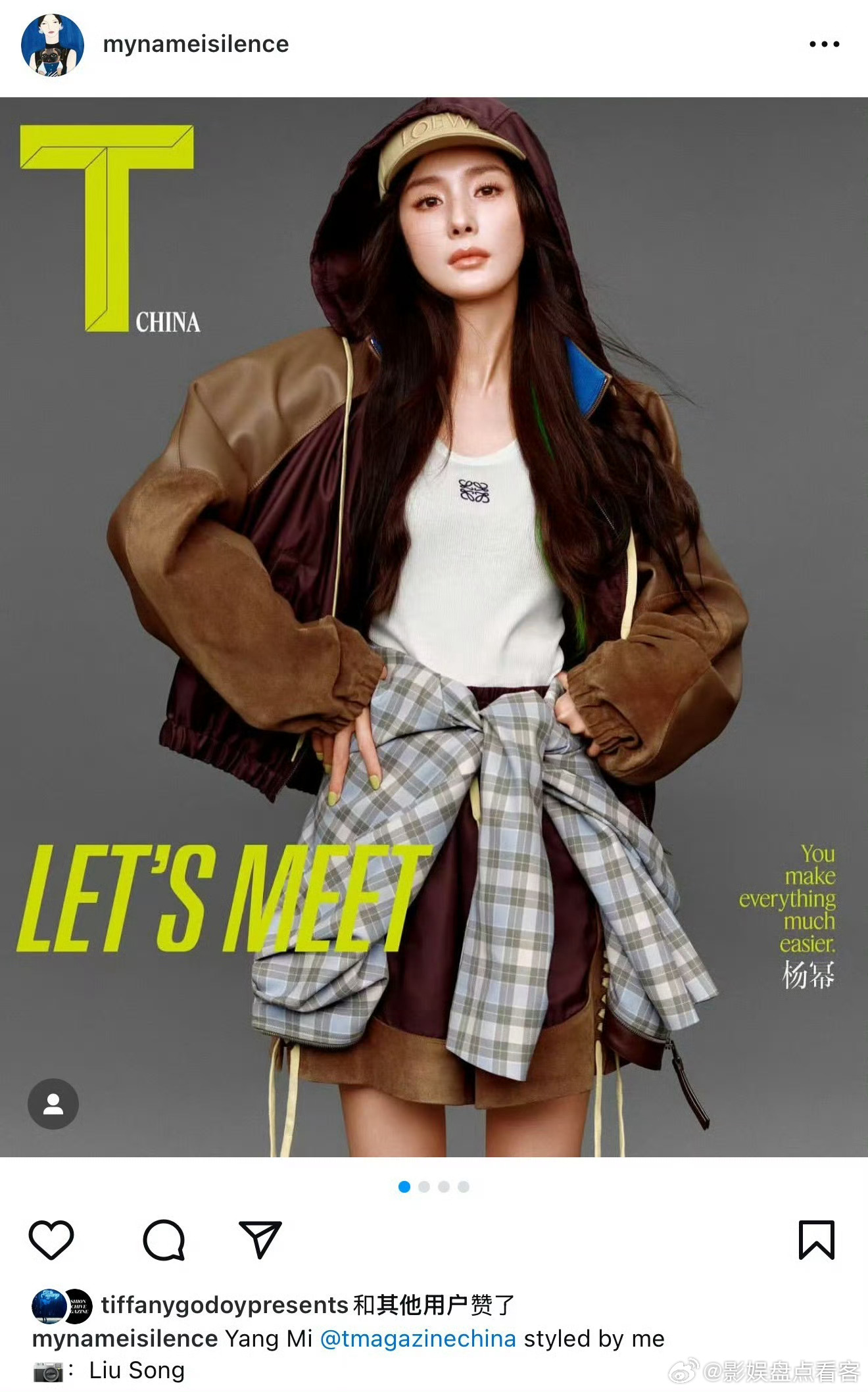 vogue  Japan主编点赞了杨幂的T杂志封面很难不让人多想如果真的上vog
