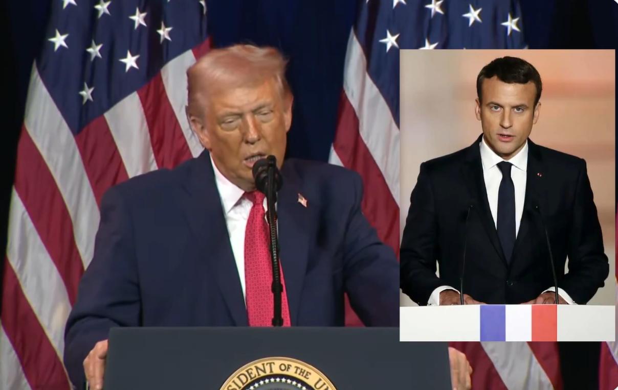 特朗普向来擅长把国际交涉变成个人单口秀现场，这次对着马克龙的一番操作，更是把这种