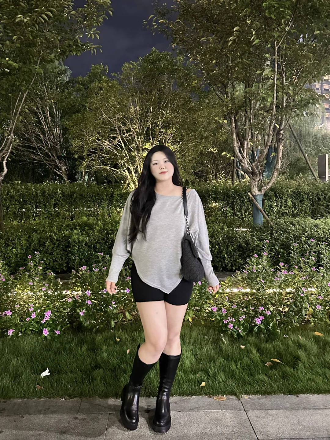 180斤｜大码女生秋天当然是穿靴子配卫衣啦