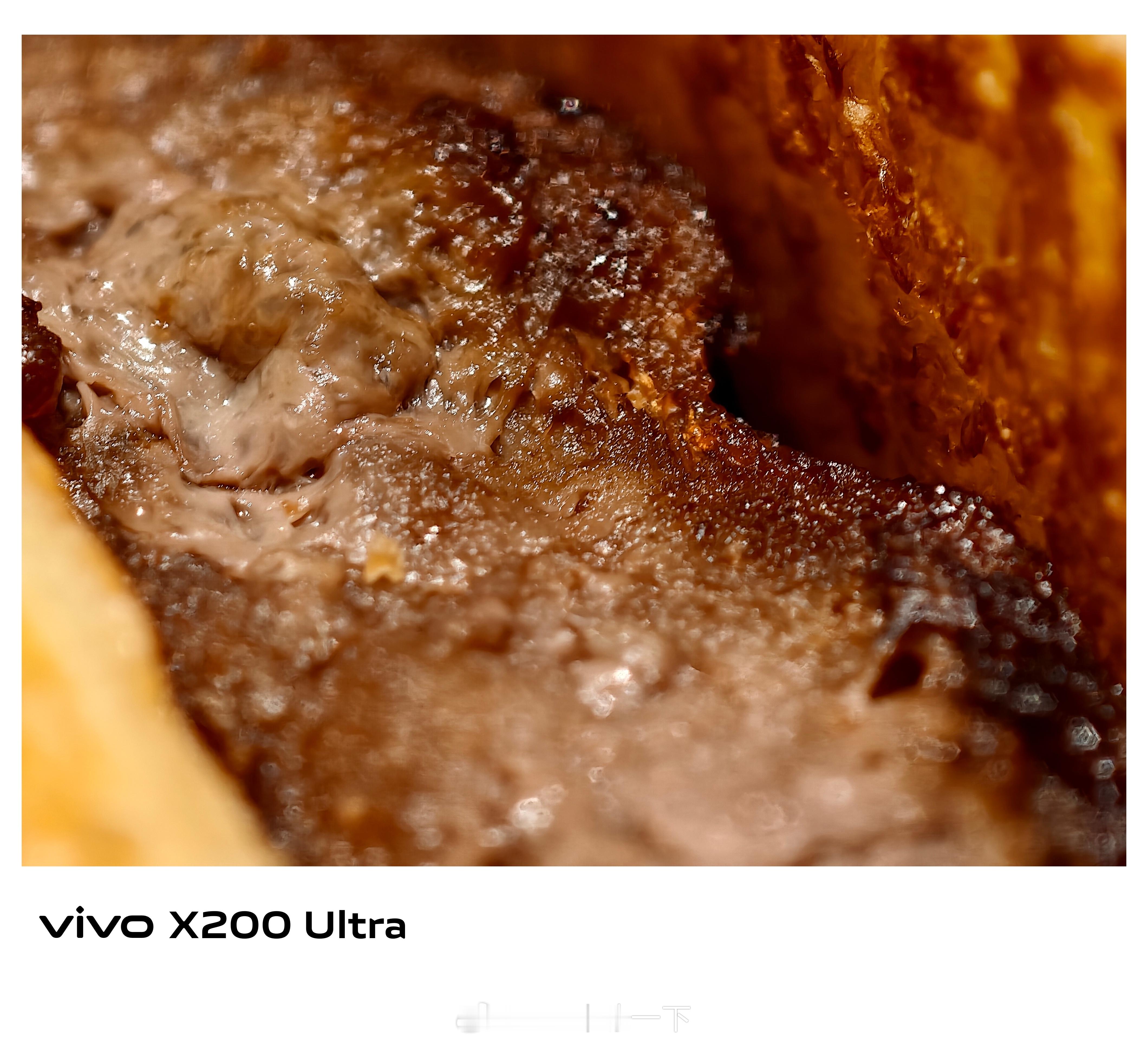 晚安朋友们，来，看看vivo X200 Ultra微距下的安格斯牛堡吧[挤眼] 