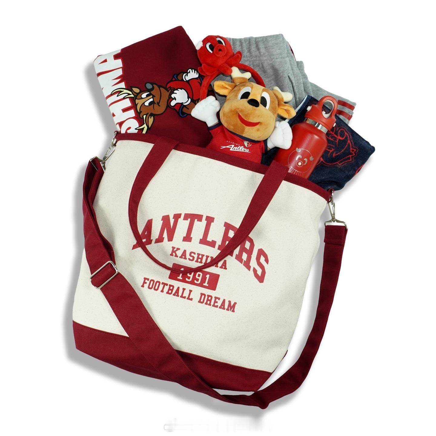 鹿岛鹿角最新周边帆布包，设计简洁，日常使用场景多。 