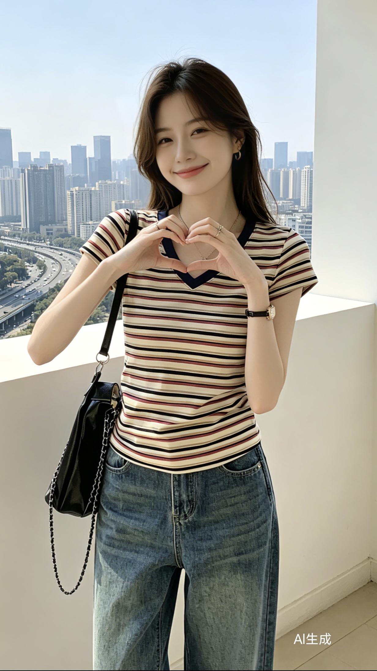 入夏穿搭越简单越好看 浅交一下我的夏季穿搭作业 短袖t恤 女女装穿搭 夏季穿搭公