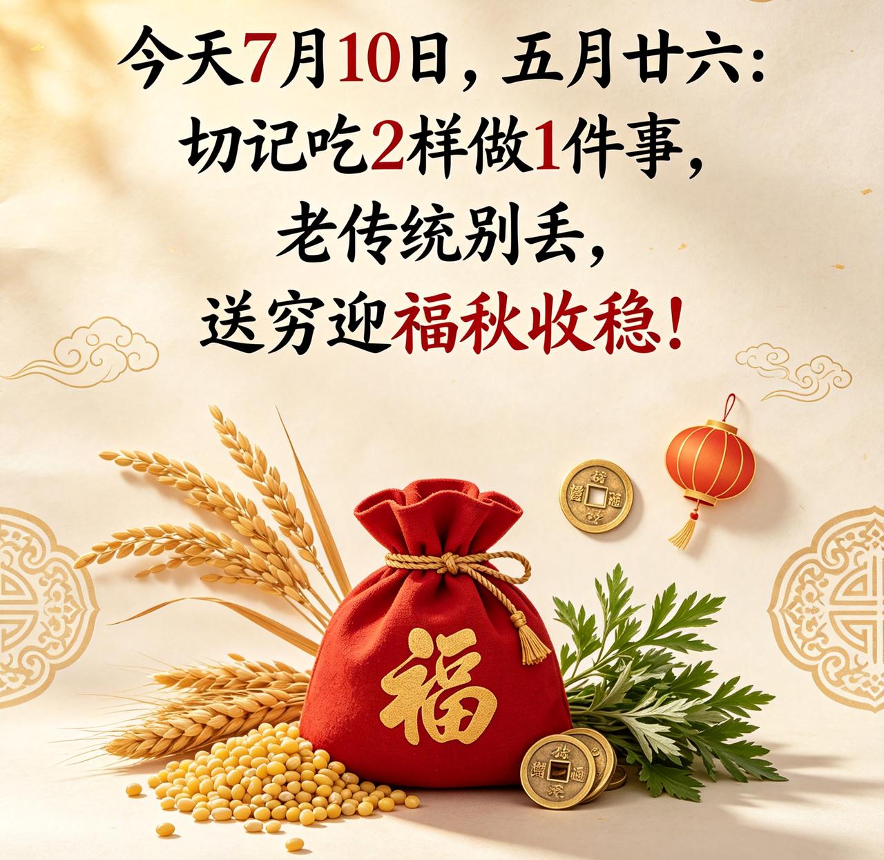 【7月10日｜农历五月廿六：今儿这日子有点怪，老辈留的三桩事，做对了一年顺】
