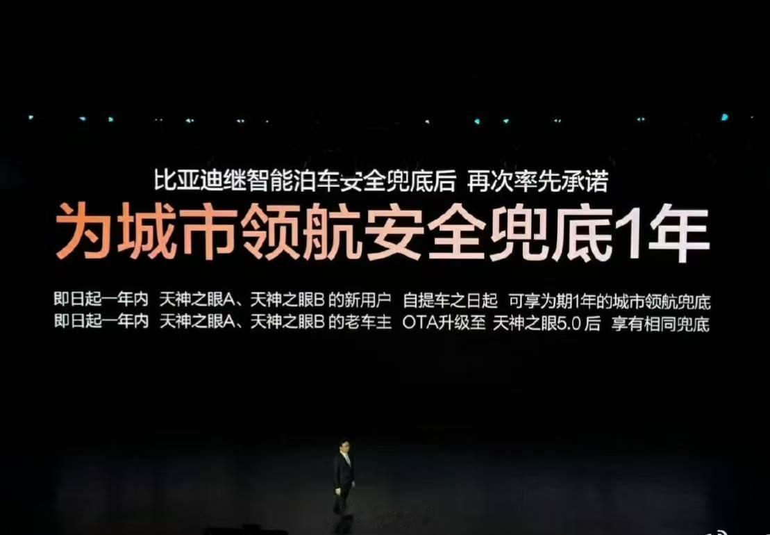 比亚迪为城市领航安全兜底一年出发点肯定是好的结果就肯定不会坏，但这事儿我有问题?
