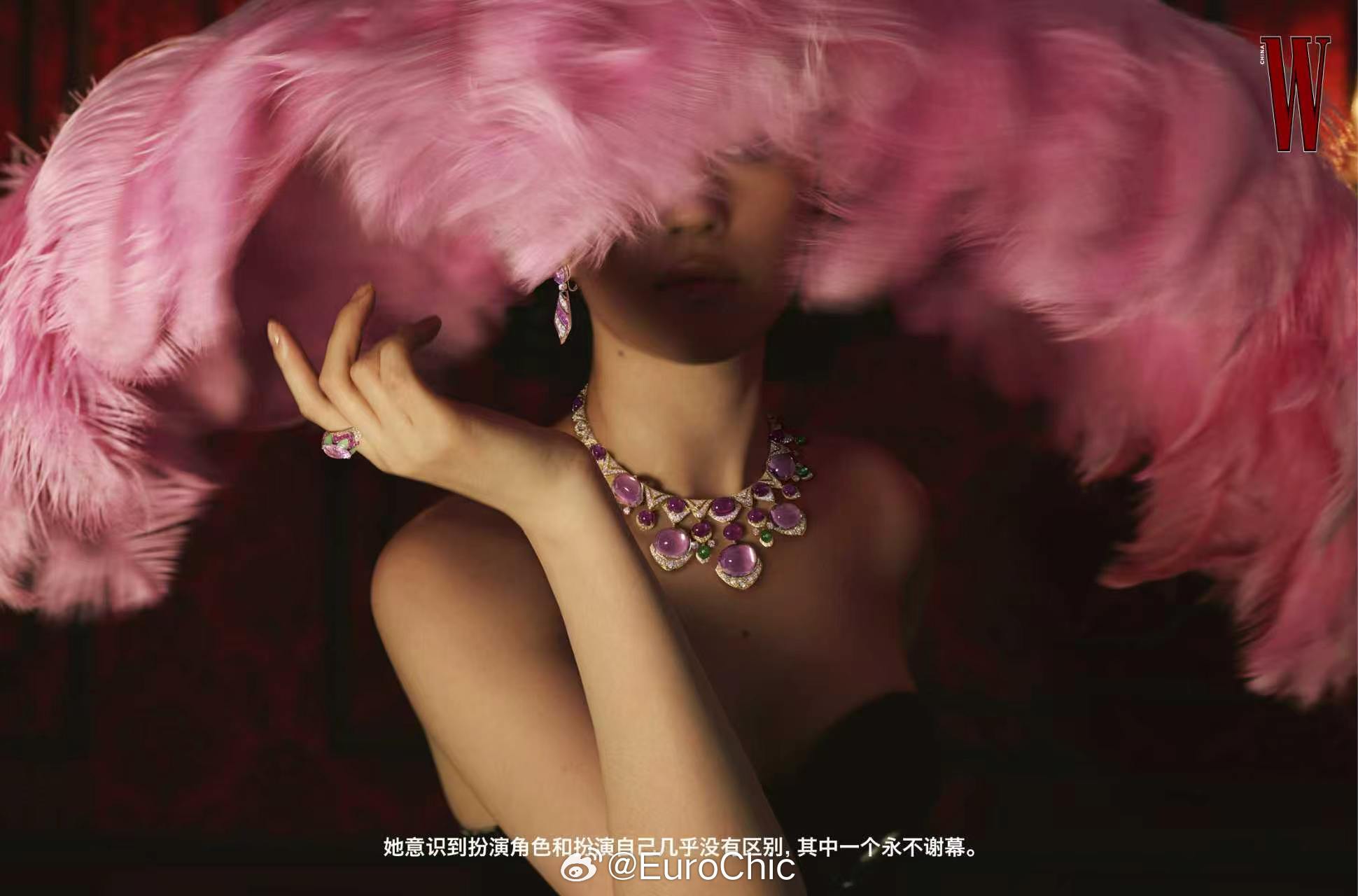 刘亦菲登上W中文版The Movie Issue封面，以 Louis Vuitt