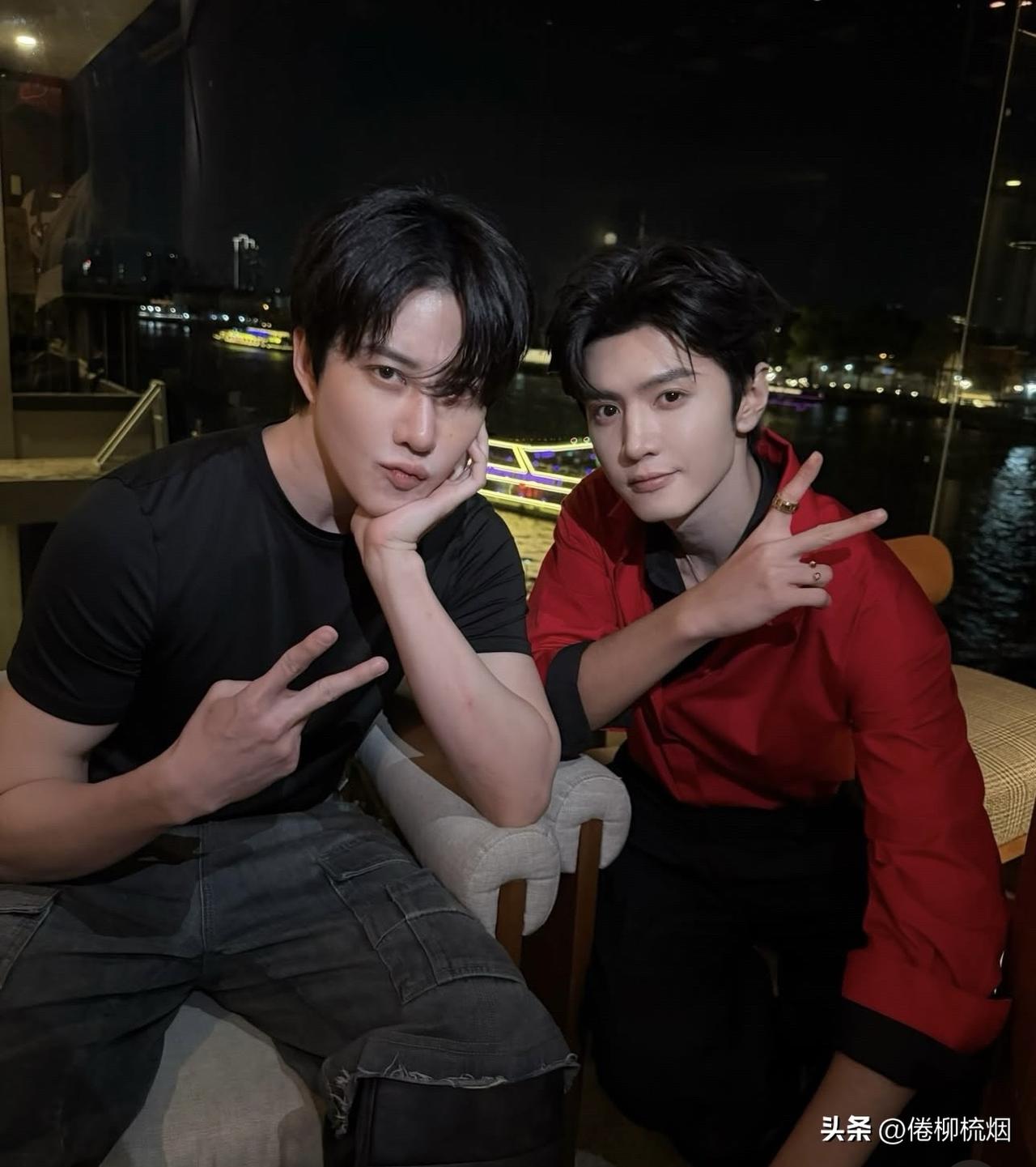 Mike吴翊歌晒与陈哲远的合照。。