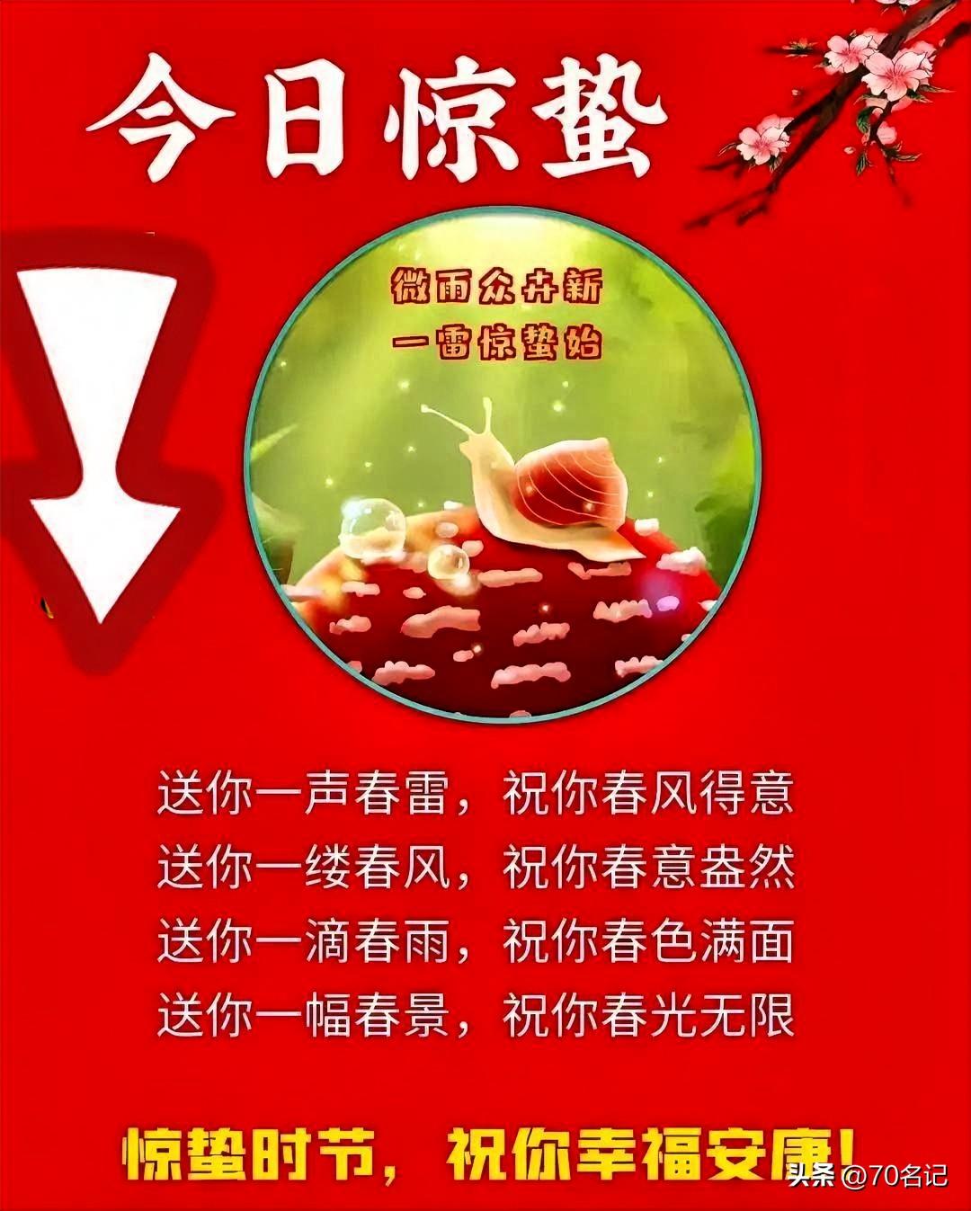 惊蛰春雷响，万物生机长。