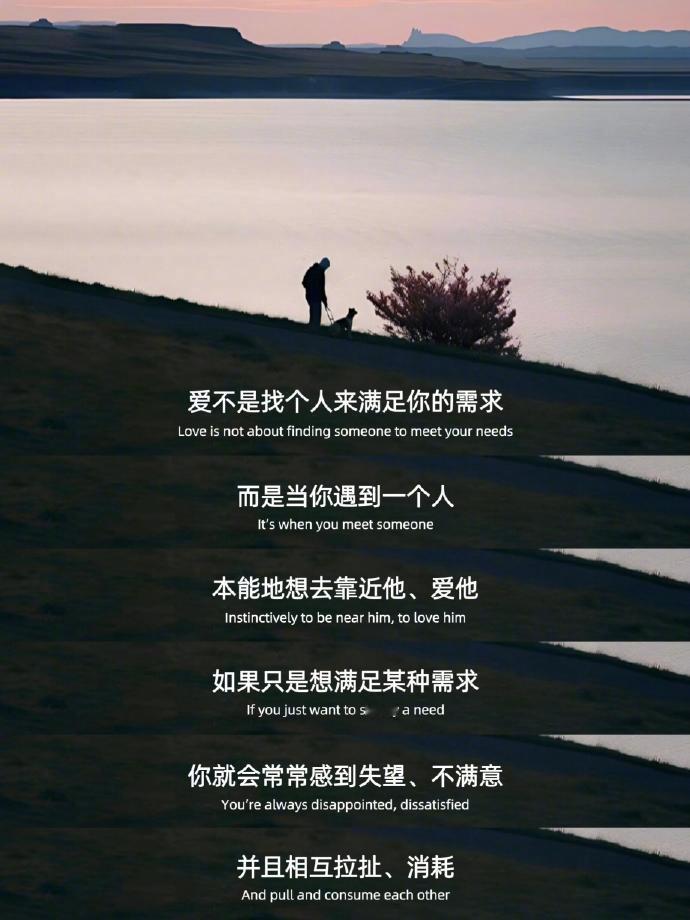 “真正的爱不是改变对方，而是一起成长” 