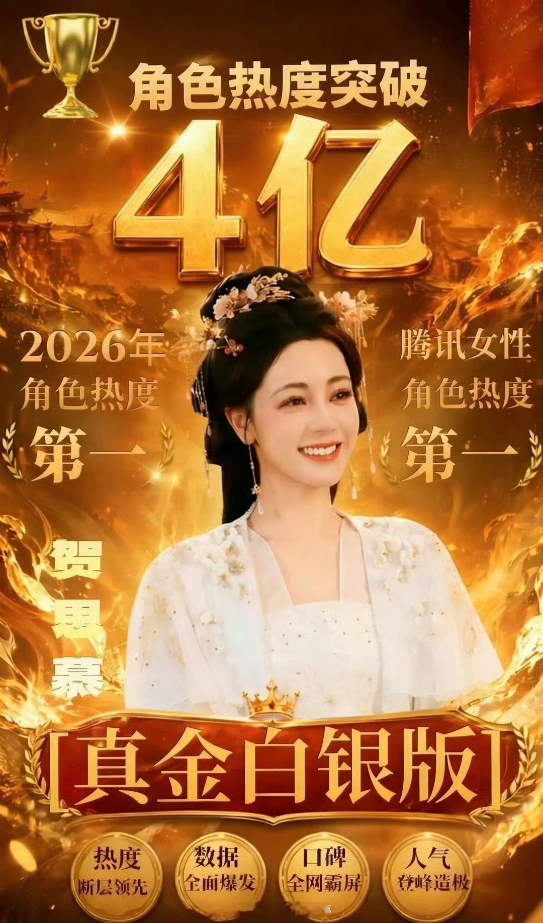 迪丽热巴《白日提灯》数据居然这么好吗？贺思慕角色热度破4亿，2026角色热度第一
