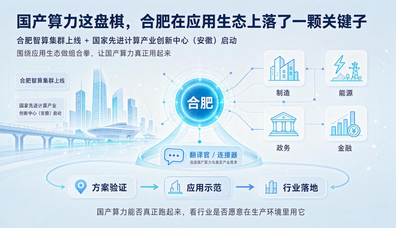 国产算力这盘棋，合肥在应用生态上落了一颗关键子
算力圈最近挺热闹的，大家不再只盯