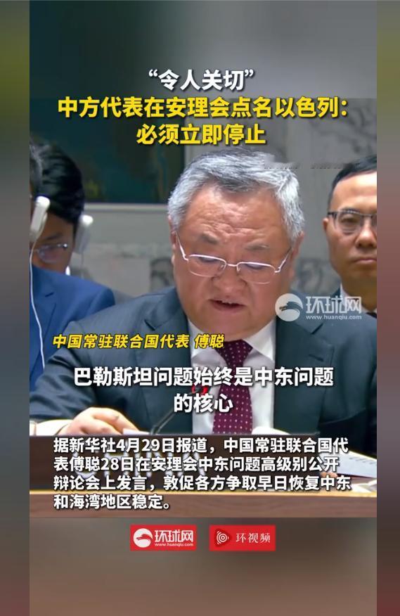 4月28日中方在联合国怒怼以色列：两国方案不容否认 。

说实在的，中东那片地方