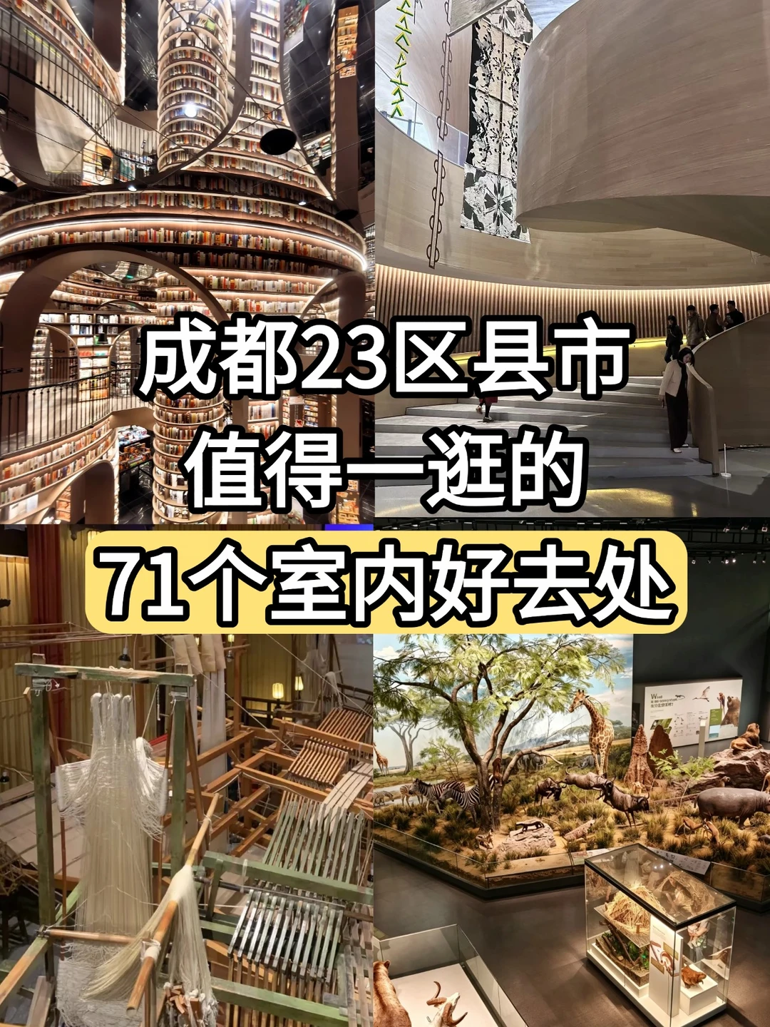 成都全域值得一逛的71个室内好去处！