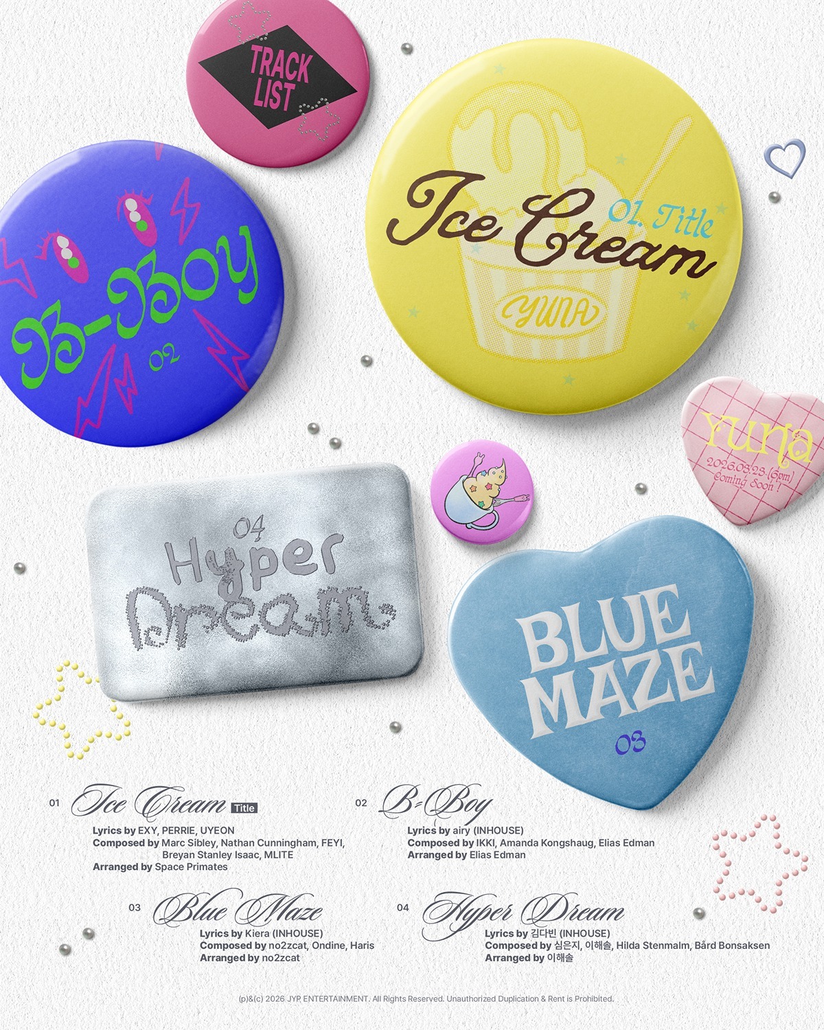 ITZY申有娜<Ice Cream> TRACK LIST公开🍦 