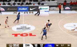 杨瀚森压哨隔扣
北京时间2月22日，中国男篮与蒙古男篮亚洲杯预选赛进行至首节最后