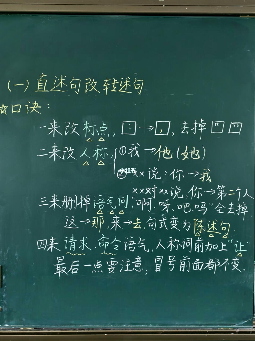 直述句改转述句王炸口诀‼️