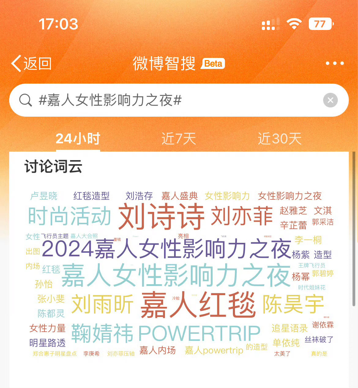看到了之前的图，不得不感叹刘诗诗的顶级星光，不愧是官方四小花旦之首，1人抵千军万