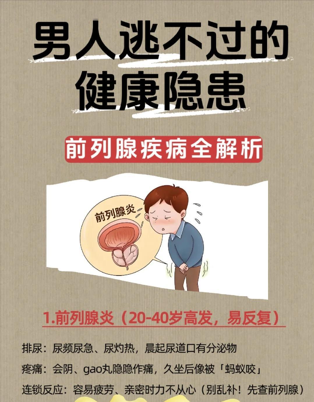 男性出现这些症状要注意！当心前列腺麻烦～