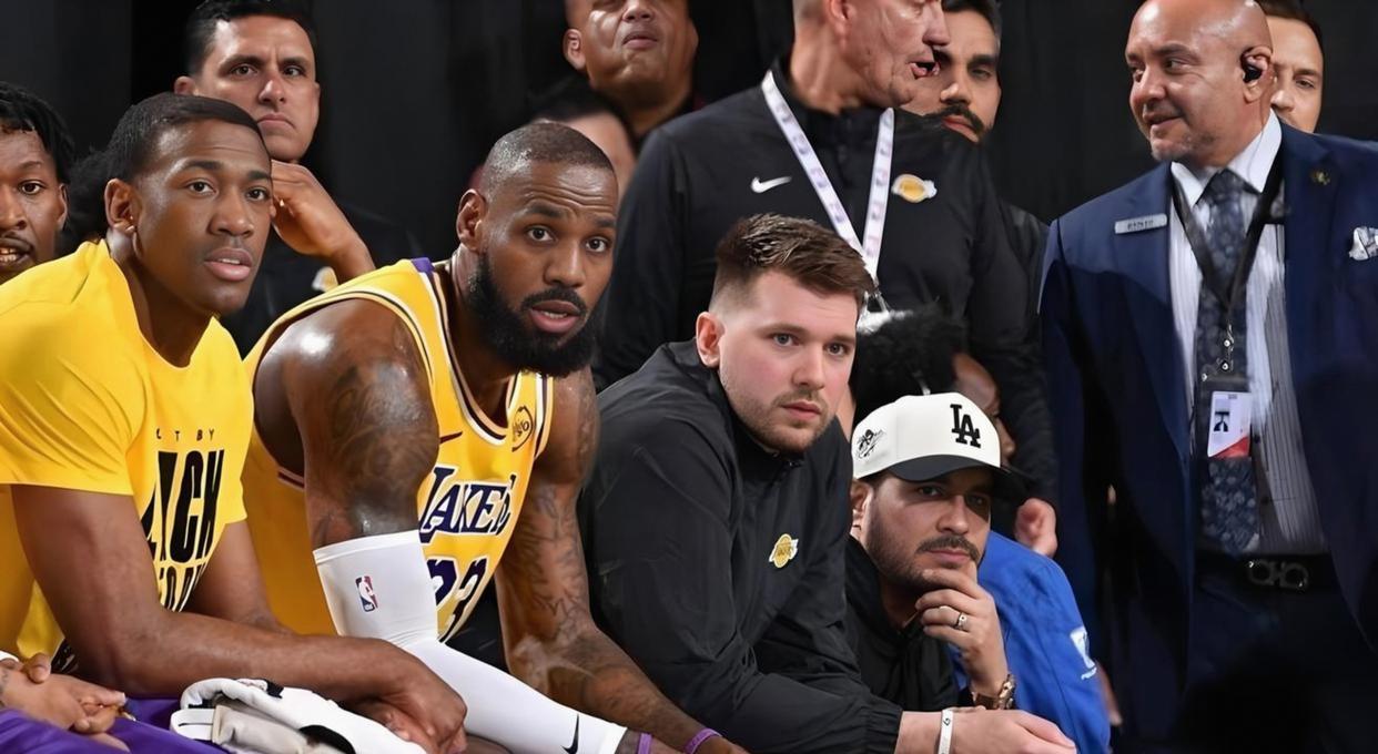 詹姆斯，要不咱们也别打了吧。
东契奇倒下了，紧接着里夫斯也倒下了，就剩下41岁的