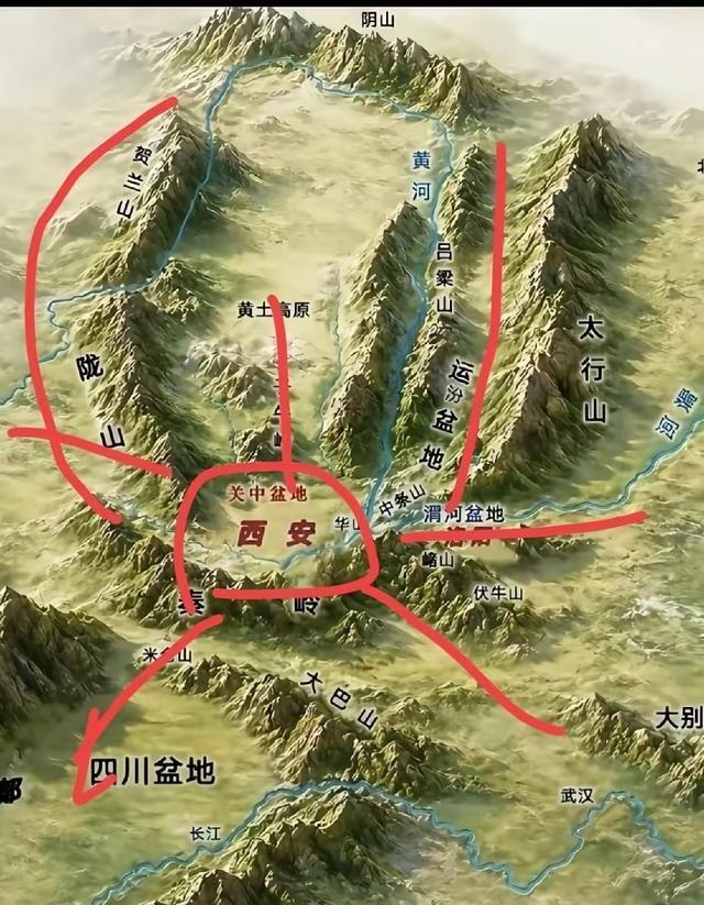 西安地下再露新线索：山河围出的长安，为何像一处天选王者位？

西安这次重新被人讨