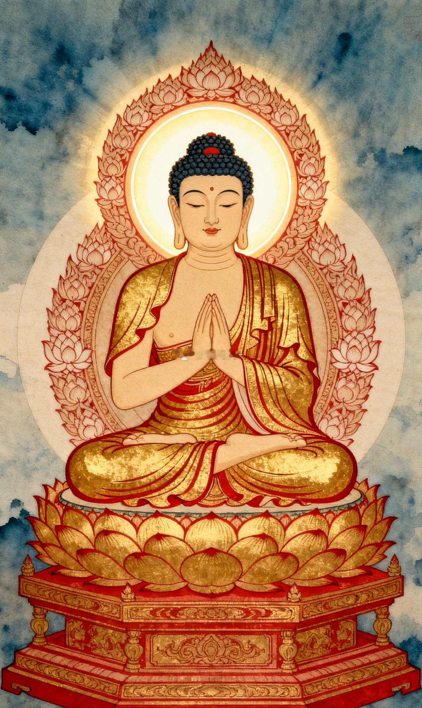 拜一拜释迦牟尼佛，把脑子里的纠结全倒出去。不该操的心绝不多想，不该生气的绝不动怒
