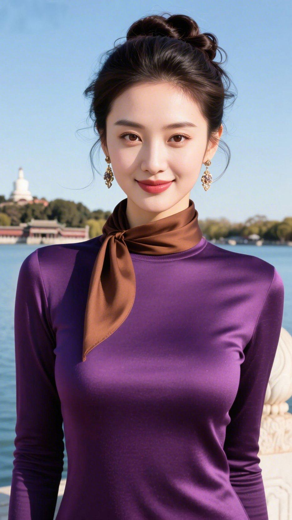 北海晴光
 
澄波映日漾清涟，白塔凌云入远天。
古榭临风存雅韵，长堤叠翠沐晴烟。