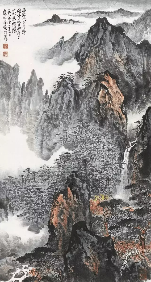 应野平(1910-1990)，幼承家学，喜爱绘画，16岁后专攻山水。初学王石谷、