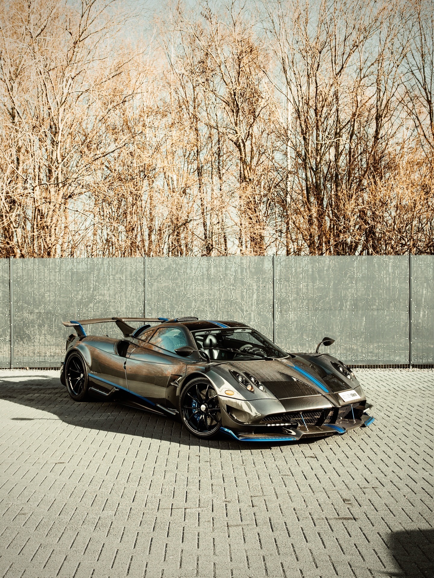 帕加尼的碳纤维在意大利阳光下不仅看起来很美，即使在德国春日里的一两点阳光照耀下，