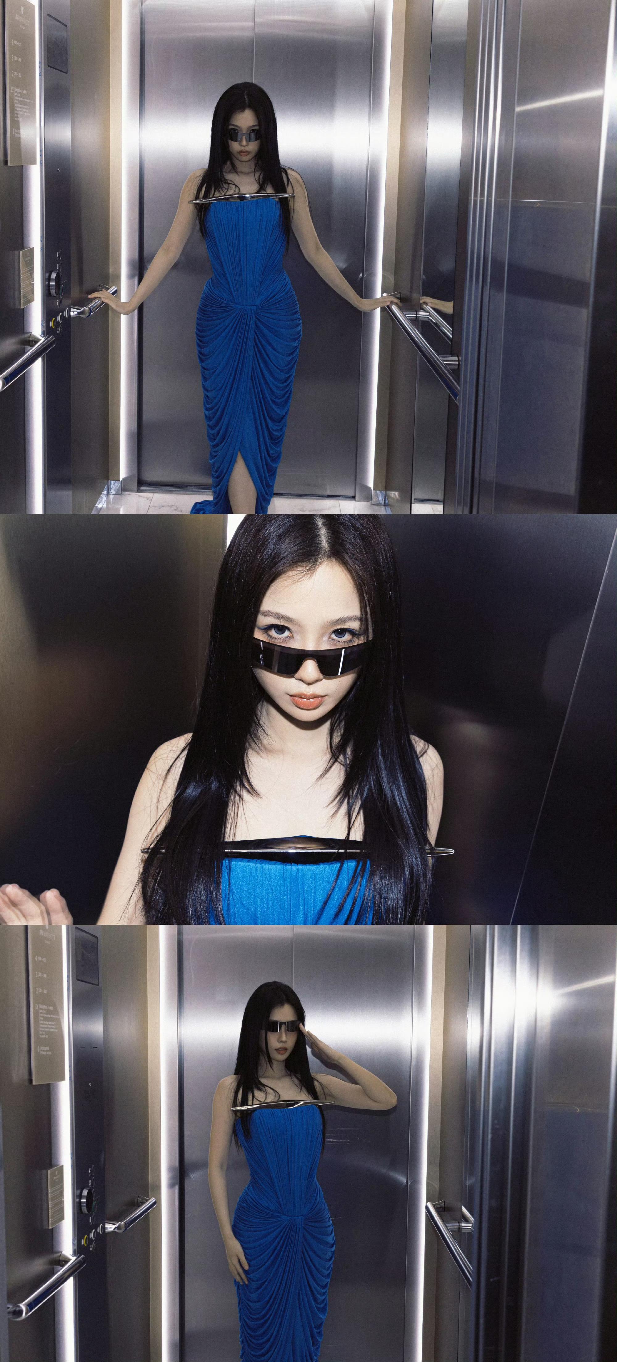 虞书欣海外拍摄大片来了好适合这个蓝色..这组太美了 