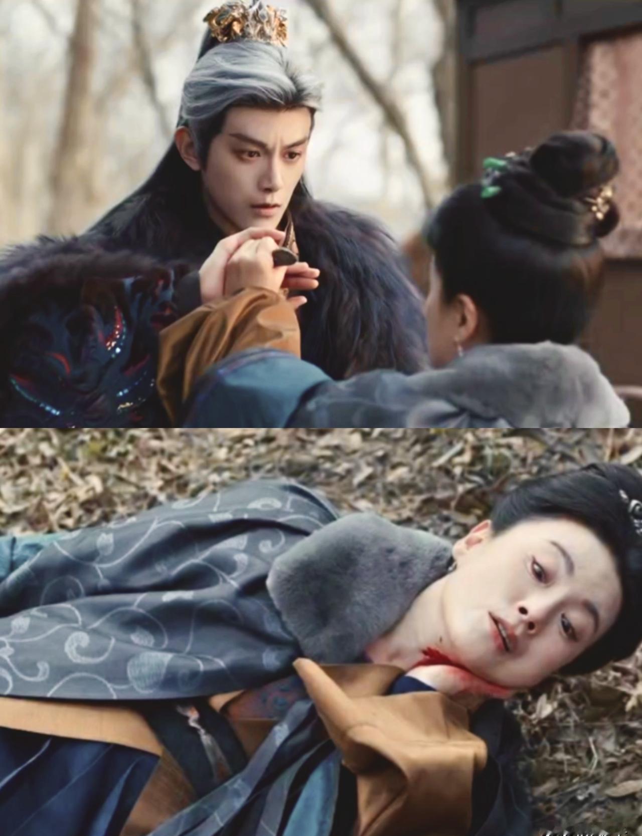 她最后挣扎着伸出手，指尖沾满血，却不是去求饶，而是颤抖地指向齐旻。
那枚曾亲手为