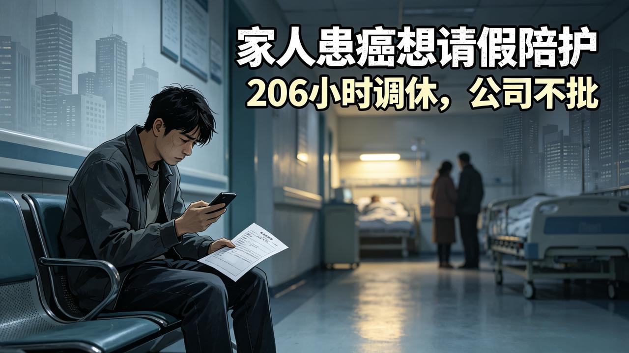家人身患癌症，男子想请假陪护，手握206小时加班调休，公司却拒不批准！
 
武汉
