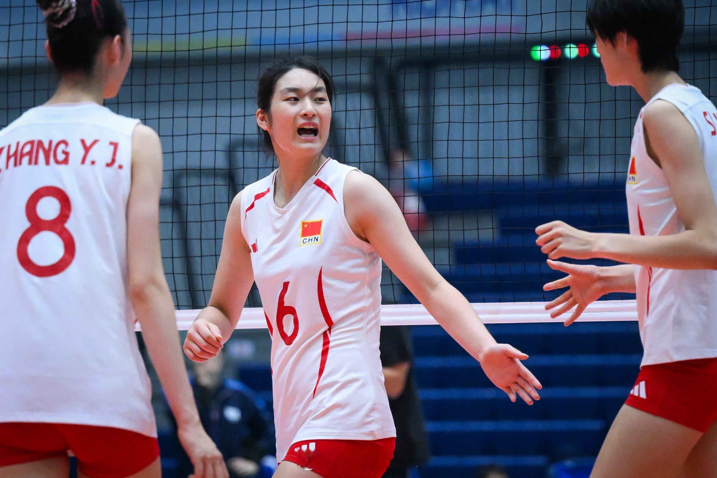 2026U18女排亚锦赛 决赛 韩国vs中国 的比赛第三局，中国队以25-16获