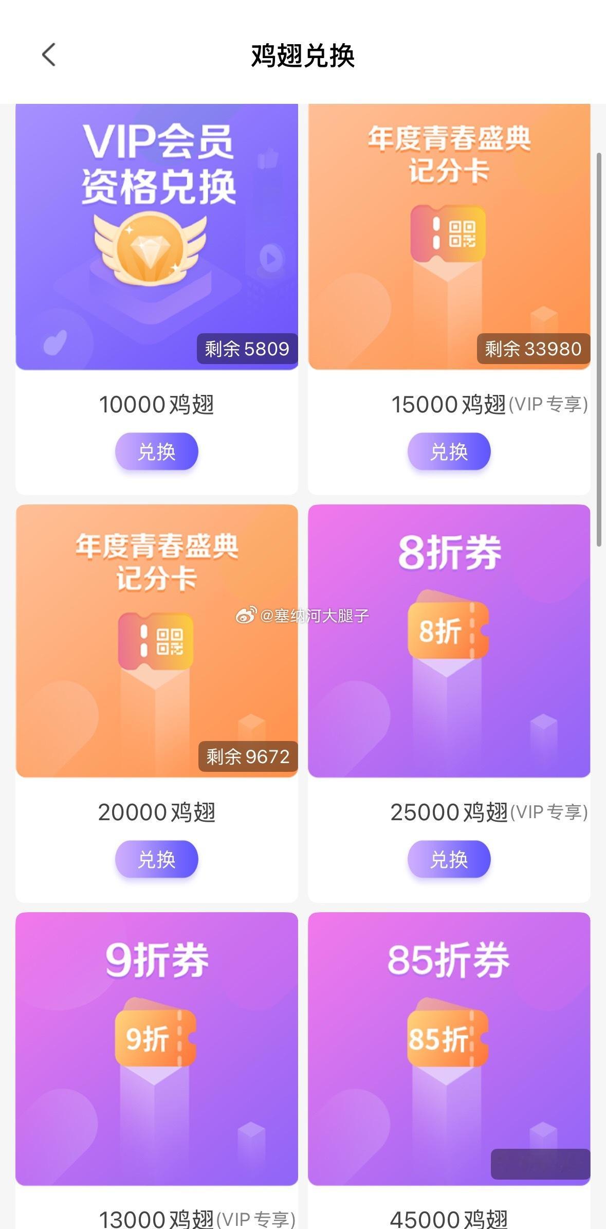 开鸡翅兑换了 