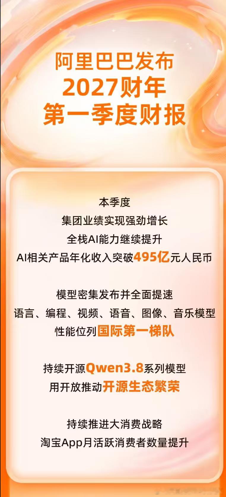 阿里发布一季度财报，现在都不怎么提到电商了，基本都是，轻轻带过 