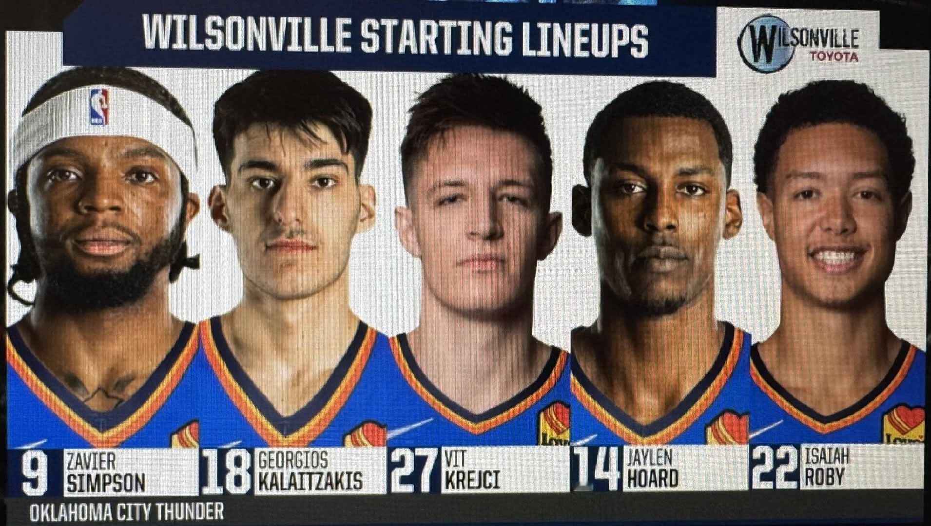 这套雷霆的先发阵容看着是不是非常非常陌生，然而，这是他们5年前的先发，对仅仅只是