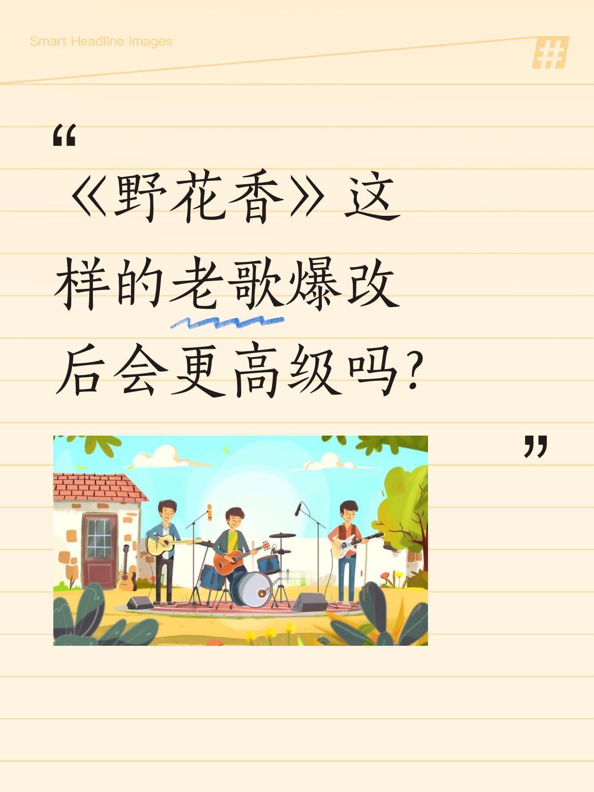 《野花香》这样的老歌爆改后会更高级吗？
最近有个舞台把经典歌曲《野花香》重新改编